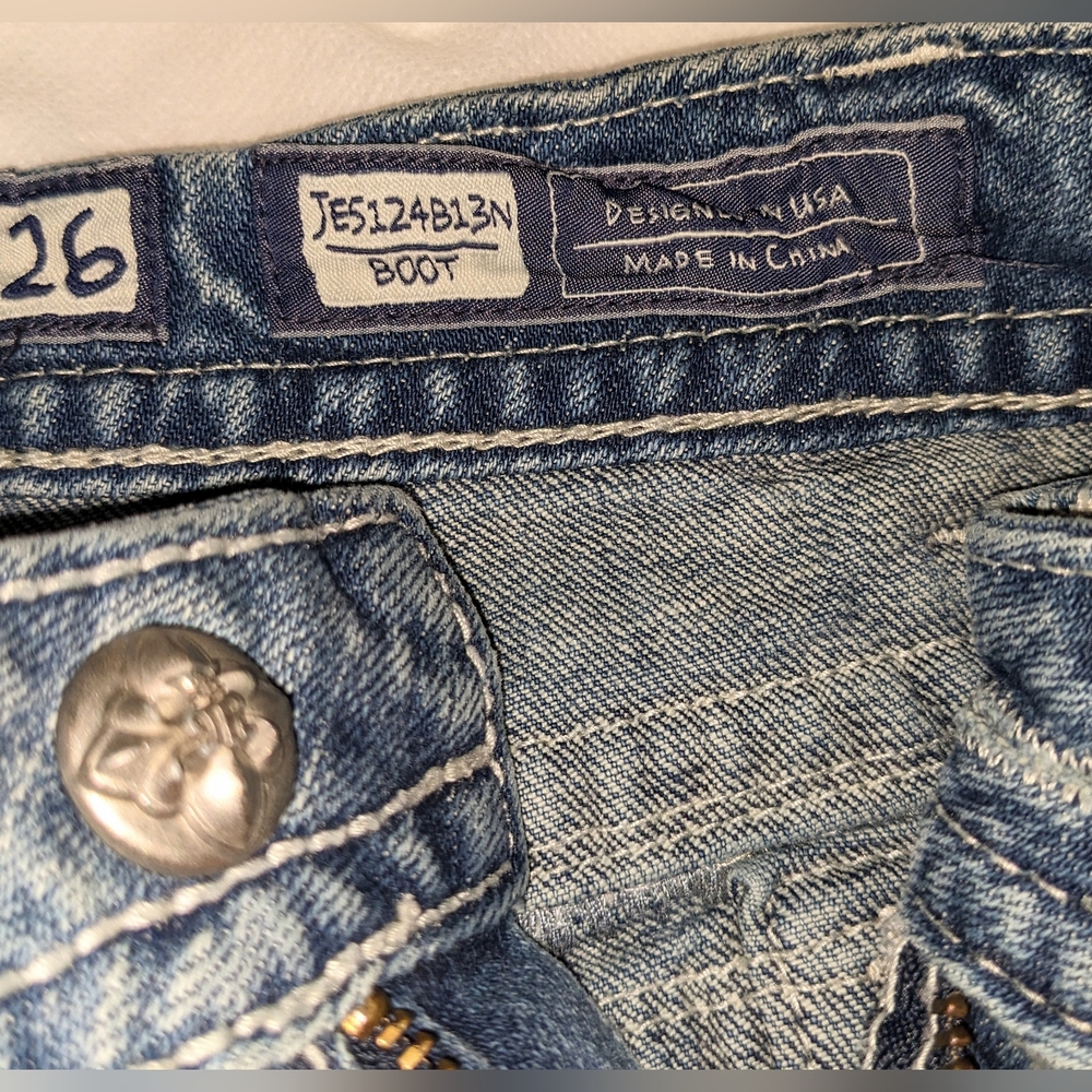 Miss Me Medium Wash Cotton Bootcut Jeans - Picture 9 of 13